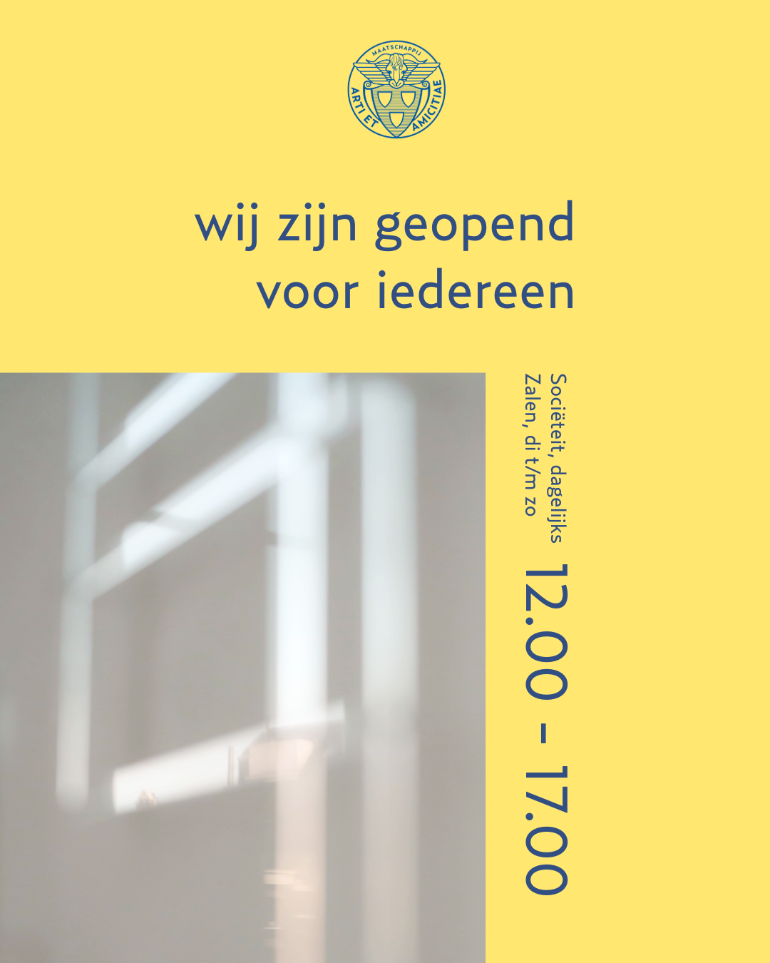 We zijn in het weekend geopend voor iedereen!