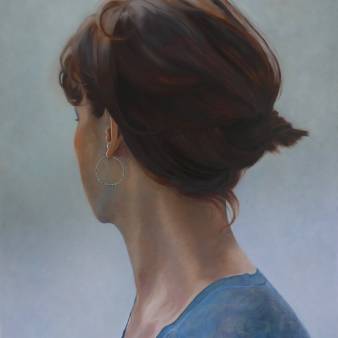 'Silver' 120 x 100 cm olieverf op linnen