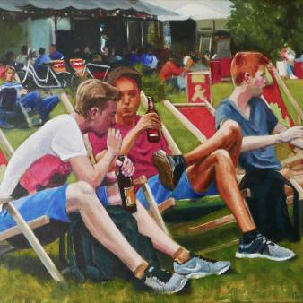 'Friends' 50 x 60 cm olieverf op linnen