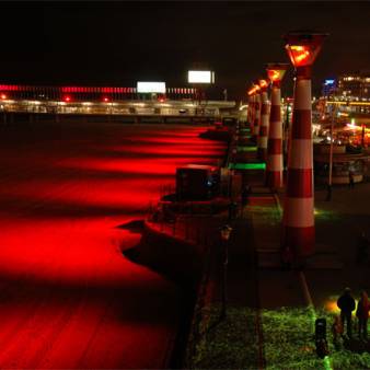 'Illuminada, The Color of Scheveningen' immersive installation on the Boulevard,Jetty, Kuhrhaus and beach (as HTW)