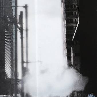 In the cloud - fine art print, wooden frame, art glass 26 x 36 cm