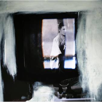 Just a glimpse  - fine art print, wooden frame art glass 26 x 36 cm