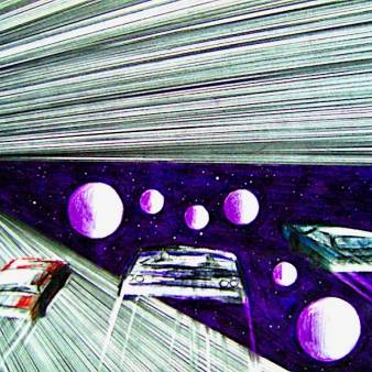 "Spoacex" serie 50X65cm pen/potlood tekening 2002