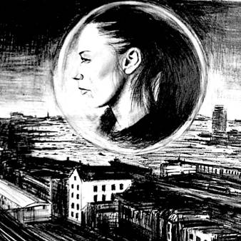 "Spacex-(250X) 50x65cm potloodtekening Kléo-DJ.