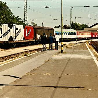 Valigia The Europartrain 1997 Boedapest-Nyugati Staion.