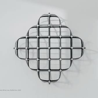 Gerda Kruimer 3DSG Rhombic big/b/b/white lines 2024