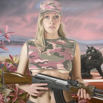 Soldier, 37,7x39cm, oil on aluminium