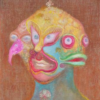 Wachter  2026  50 x 60. mixed-media op doek