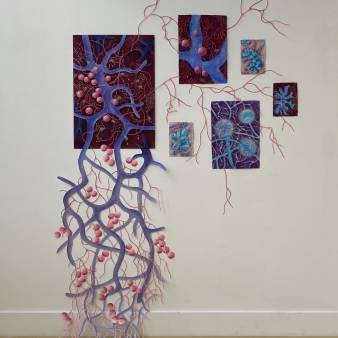 Inner Life, Pastel op papier, ca 245x139 cm