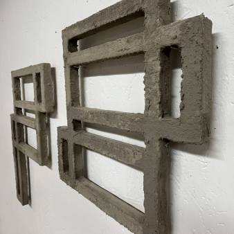 flattened brick of concrete