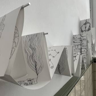 installation of "a drawing"