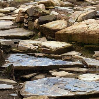 Neolithic pad, Ness of Brodgar, Schotland