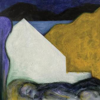 GOING FORWARD, LOOKING DOWN, acryl op doek, 2024