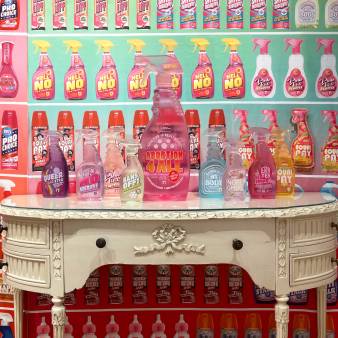 Women's Rights. For A Better World, installation, resin spray bottles, wall tapestries, 2024profiles/96/photo-20251118-161637-0.jpg